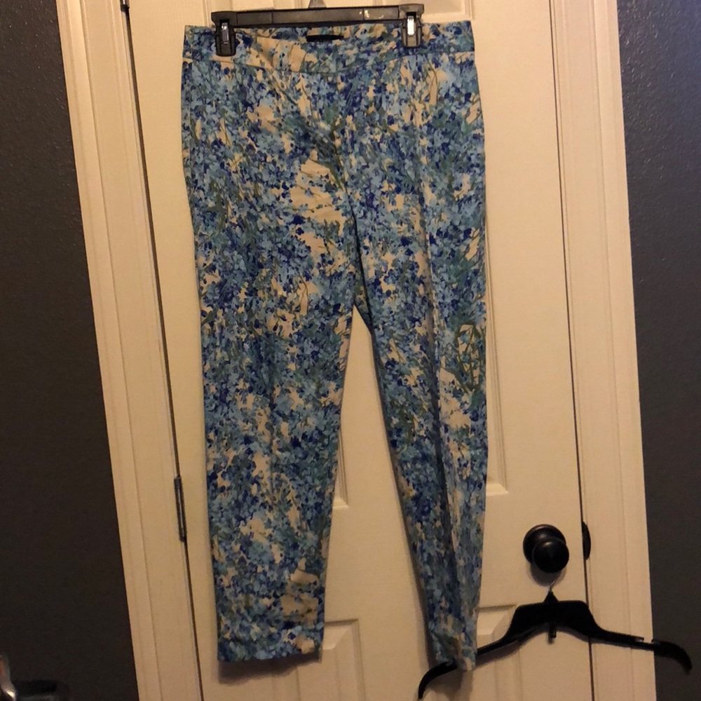 TALBOTS signature blue impressionist pants sz 8